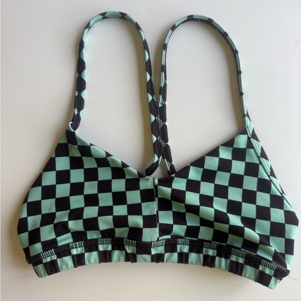 Checkered Fleo Reinette Sports Bra - Medium Support